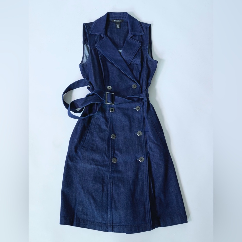 White House Black Market Navy Double-Breasted Dress